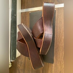 Kork-Ease Women's Dark Brown Slide Sandals